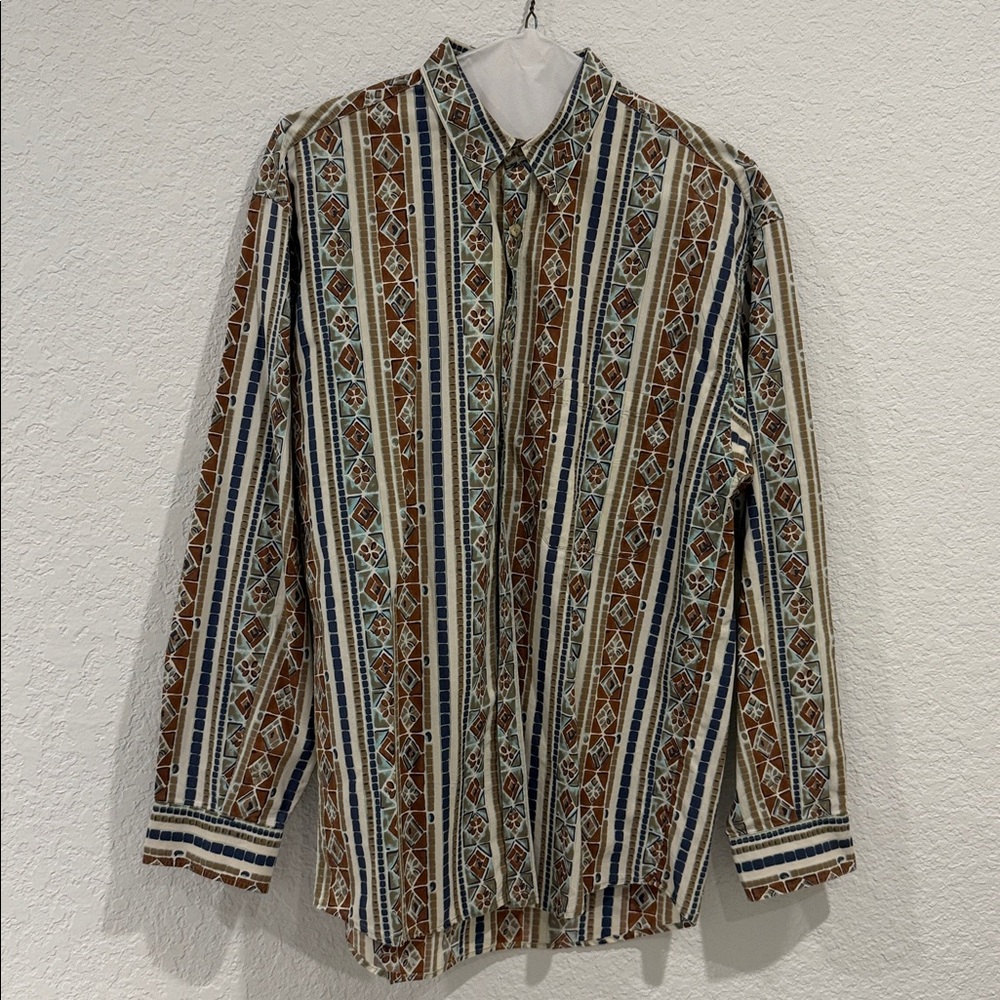 Vintage Striped Button-Up Shirt